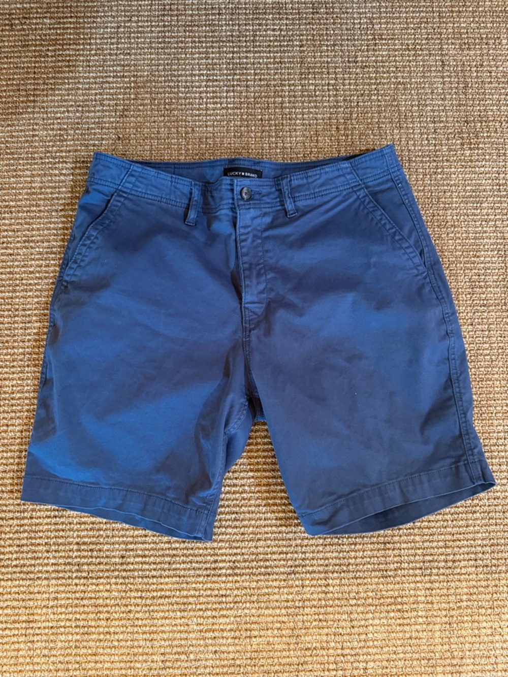 Lucky Brand Navy Blue Cotton Chino Shorts 36
